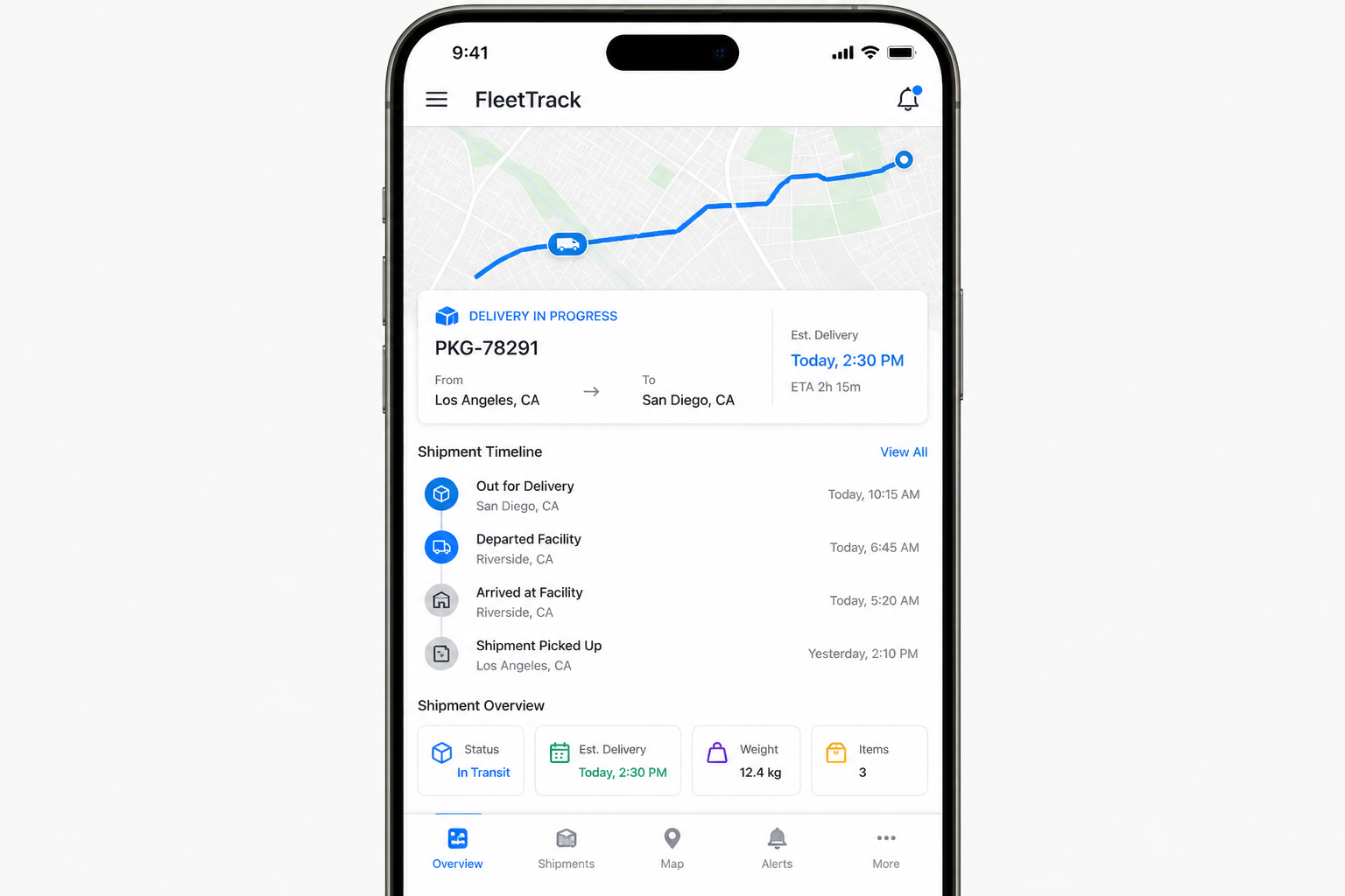 RouteForge Logistics — mobile app UI by Qaribuhub