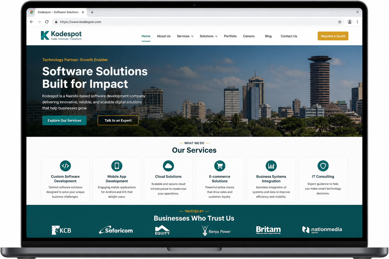 Northline Corporate Site — website UI by Qaribuhub